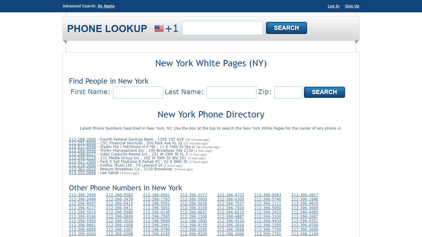 New York White Pages - New York Phone Directory Lookup